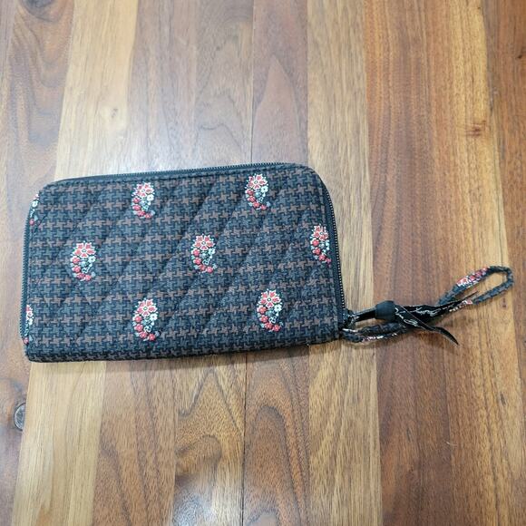 Vera Bradley Retired Patter Houndstooth Brown Wristlet Wallet - Picture 5 of 10
